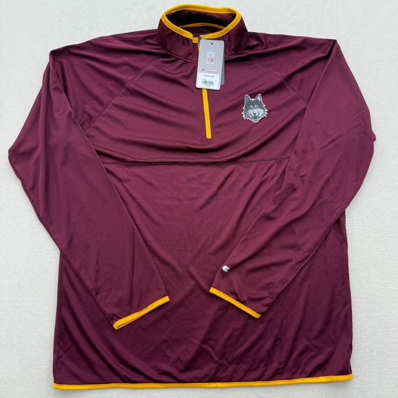 Loyola Ramblers Colosseum Mens L Large Long Sleeve 1/4 Zip Pullover Wolf - Picture 2 of 7